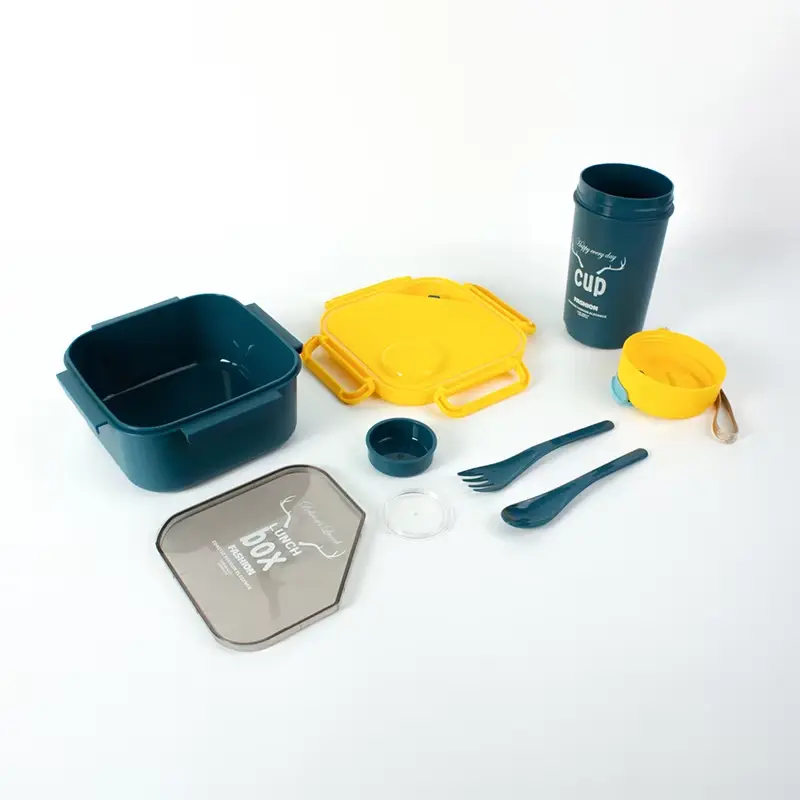 Lunch Box Set - Dark Green Yellow 1.webp