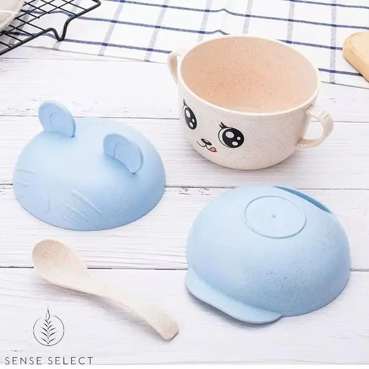 WheatStraw childrens bowl with spoon 2.webp