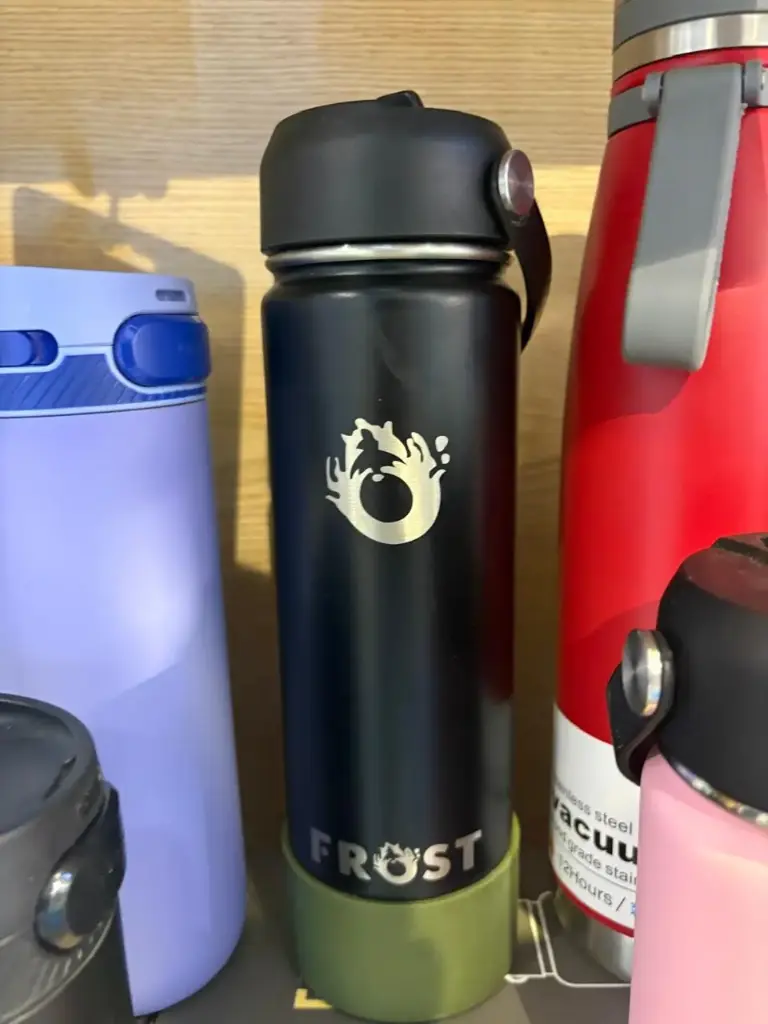 FROST Stainless Steel SUS304, Vacuum Insulated Sport Water Bottle with Silicon Boot, 550ml- Black
