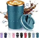 Frost Vacuum Insulated Travel Mug - 17oz Stainless Steel Coffee Tumbler - Blue