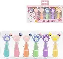 Cute Cat Paw Highlighter Set, Pastel Colors, 6 Pack, 7cm Mini Kawaii Markers for Kids, School Supplies and Bullet Journaling