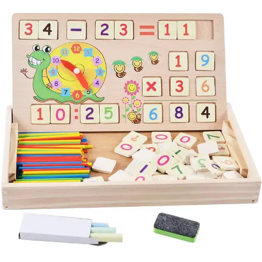 [PO-P039] Digital Learning Box, Montessori Toys Gifts for children 3+, Number Blocks, Teaching Learning Clock, Counting, Fun learning educational Kits