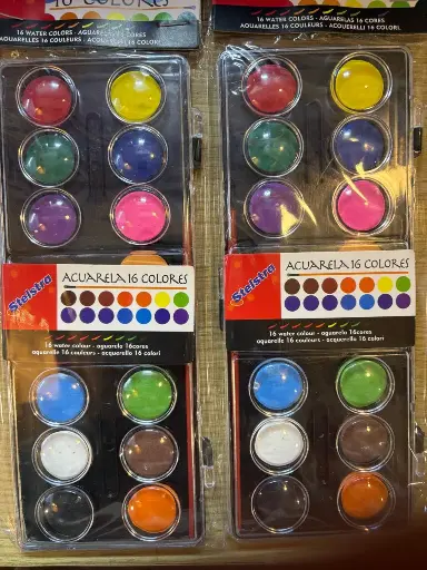 [PO-P184] Kids Watercolor Set, Painting Art Supplies for Preschool - 16 Colors