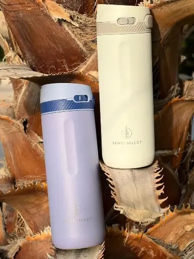 Stainless Steel Water Bottle, Double walled, Vacuum Insulated, Sliding Lock, Easy to clean - 600ml