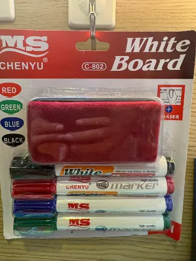[PO-P218] White Board Markers with Duster (4 markers)