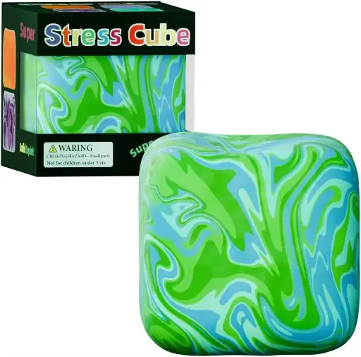 Swirl Pattern Squishy Cube, Squishy Fidget Toys Stress Cube, Slow Rising, made from safe materials, for Adults and Children alike, size 5.5cm