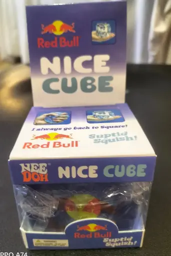 Redbull- NeeDoh Cube, Stress Relief decompression toy, slow rising, 5.5cm