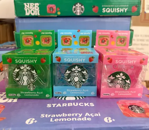 Starbucks co-branded NeeDoh Cube, Stress Relief decompression toy, slow rising, 5.5cm